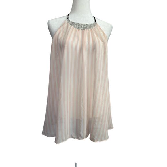 VICTORIA'S SECRET Pink Iconic Stripe Dream Angel Sheer Fashion Halter - Picture 2 of 9